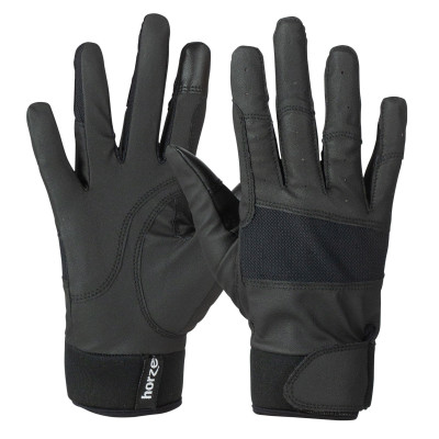 Gants extensibles Horze femme poignets néoprène Noir