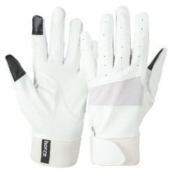 Gants extensibles Horze femme poignets néoprène Blanc Gants extensibles Horze femme poignets néoprène Blanc