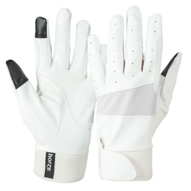 Gants extensibles Horze femme poignets néoprène Blanc Gants extensibles Horze femme poignets néoprène Blanc