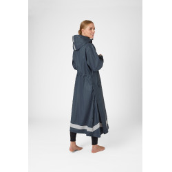 Imperméable Horze Hazel femme long à fentes Bleu marine foncé
