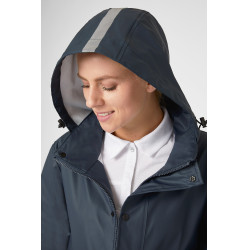 Imperméable Horze Hazel femme long à fentes Bleu marine foncé