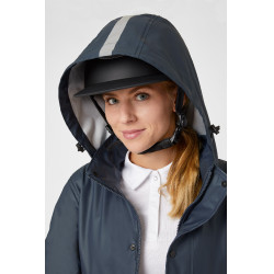 Imperméable Horze Hazel femme long à fentes Bleu marine foncé