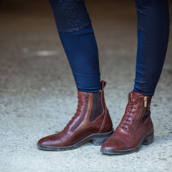 Boots Horze cuir Jodhpur Highgate Paddock femme Marron