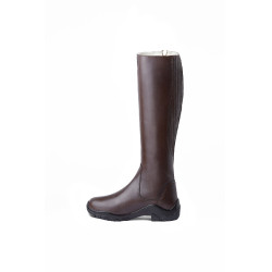 Bottes fourrées cuir Horze Aspen femme Marron foncé Bottes fourrées cuir Horze Aspen femme Marron foncé