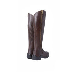 Bottes fourrées cuir Horze Aspen femme Marron foncé Bottes fourrées cuir Horze Aspen femme Marron foncé