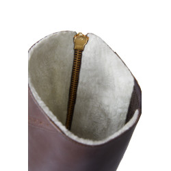 Bottes fourrées cuir Horze Aspen femme Marron foncé Bottes fourrées cuir Horze Aspen femme Marron foncé