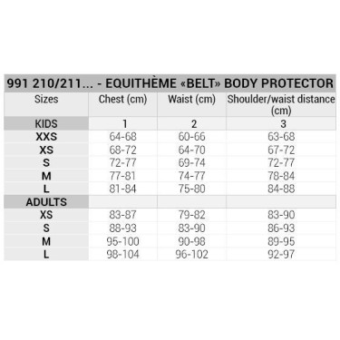 Gilet de protection Equithème Belt Gilet de protection Equithème Belt