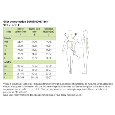 Gilet de protection Equithème Belt Gilet de protection Equithème Belt