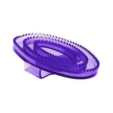 Petite étrille souple Horze en caoutchouc transparent Violet