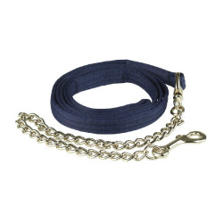 Longe en textile doublé avec chaîne simple Finn-Tack Bleu foncé