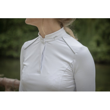 Polo Pénélope Anais manches longues Blanc Polo Pénélope Anais manches longues Blanc