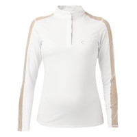 Polo Equithème Pekin manches longues Blanc Polo Equithème Pekin manches longues Blanc