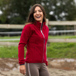 Veste polaire Equithème Lena Cerise Rouge Veste polaire Equithème Lena Cerise Rouge