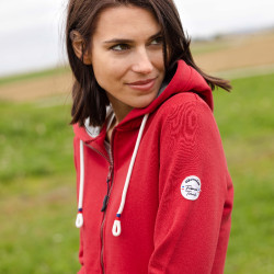Sweat zippé Equithème Courtney Cerise Rouge