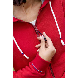 Sweat zippé Equithème Courtney Cerise Rouge