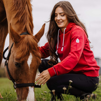 Sweat à capuche Equithème Britney Cerise