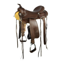 Selle western trail manteau rond full quarter 8020 Marron