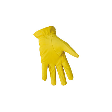 Gants d'équitation en cuir fermeture velcro Umbria Equitazione 174 Jaune