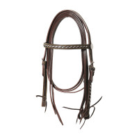 Bridon western Lakota Silver Wire avec rênes Marron Bridon western Lakota Silver Wire avec rênes Marron