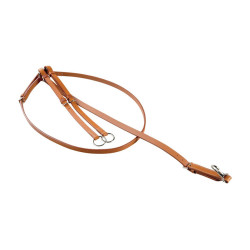 Martingale western Pool's en cuir Naturel Marron