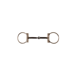 Mors western en D Pool's acier inoxydable inserts en cuivre embouts noirs Mors western en D Pool's acier inoxydable inserts en cuivre embouts noirs