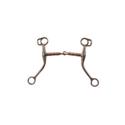 Mors de bride western Pool's inox et rouleaux cuivre Mors de bride western Pool's inox et rouleaux cuivre