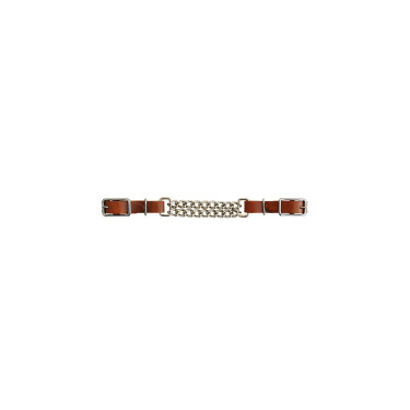 Gourmette cuir Lakota avec double chaîne Gourmette cuir Lakota avec double chaîne