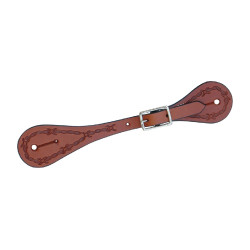 Courroies d'éperons Pool's fil barbelé Marron