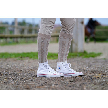 Chaussettes Equithème Alix Taupe Marron