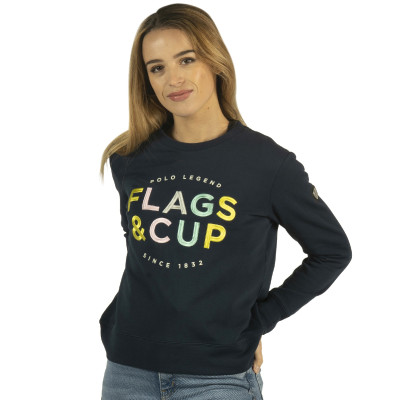 Sweat femme Veria Flags & Cup Bleu marine