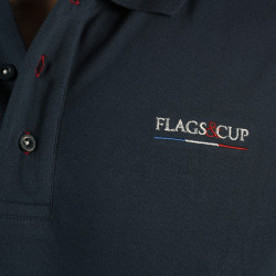 Polo homme France Collection Flags & Cup Bleu marine