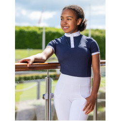 Chemise de concours LeMieux Young Rider Belle Bleu marine Chemise de concours LeMieux Young Rider Belle Bleu marine