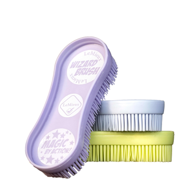 Trio de brosses LeMieux Wizard Brush Kiwi Kaki Trio de brosses LeMieux Wizard Brush Kiwi Kaki