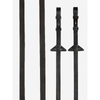 Rênes en caoutchouc souple LeMieux Marron / argent Rênes en caoutchouc souple LeMieux Marron / argent