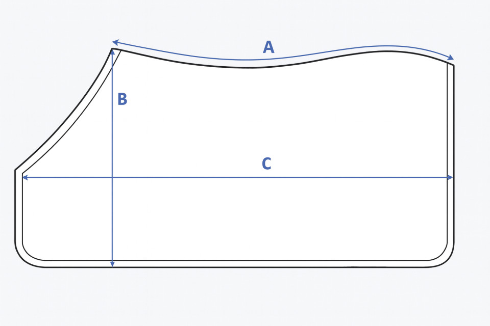 Illustration du guide des tailles pour Couverture cheval Kingsland