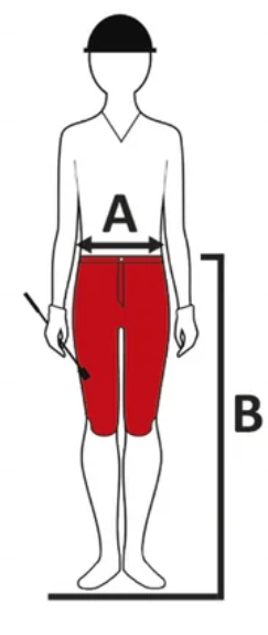 Illustration du guide des tailles pour Pantalon femme HKM