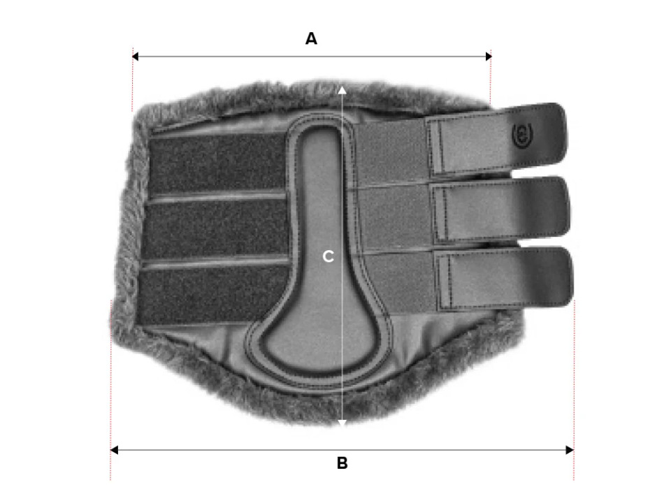 Illustration du guide des tailles pour Guêtre cheval Equestrian Stockholm