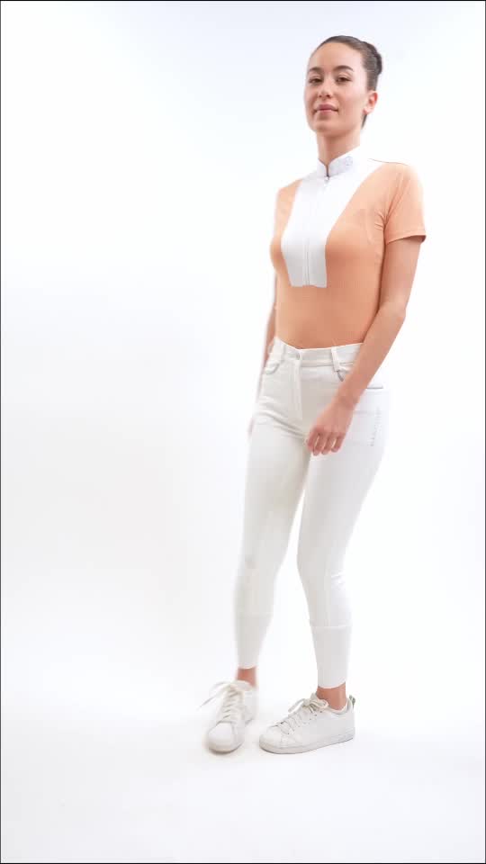 Harcour Boogie Pantalon équitation Full seat Blanc (White)