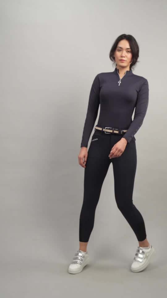 Harcour Costaso Pantalon équitation fix system grip femme Marine (Navy)