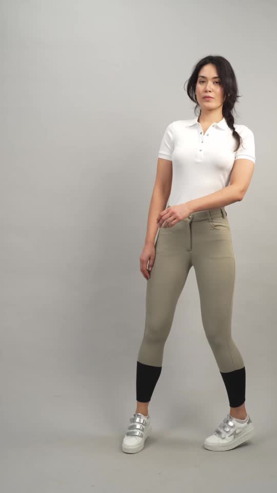 Harcour Jaltika Pantalon équitation fix system grip Beige/Light Gold
