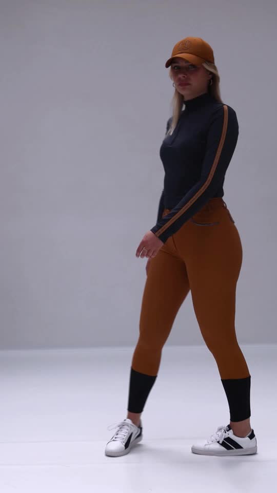 Harcour Jaltika Pantalon équitation fix system grip Golden Yellow