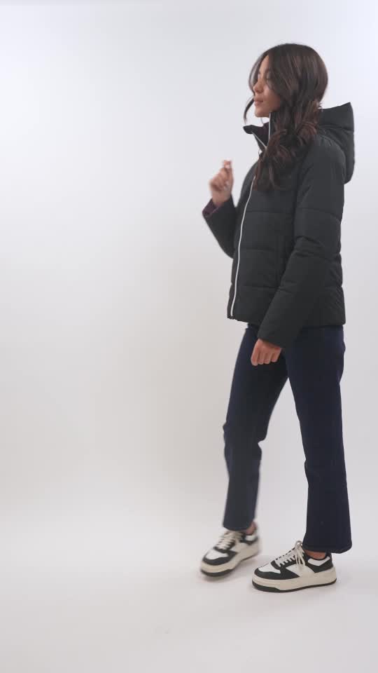 Harcour Adele Parka courte Black /Dark purple
