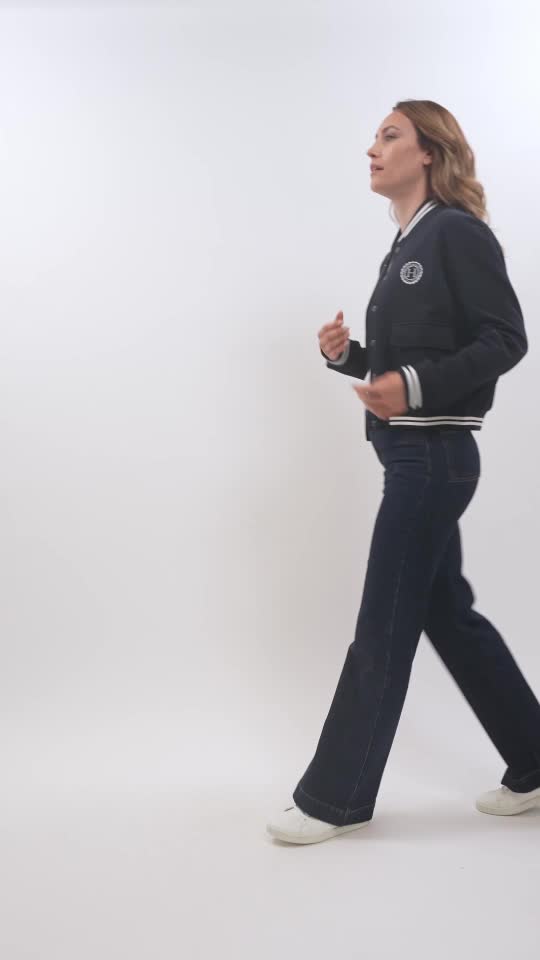 Harcour Agathe Bomber Sweater Marine (Navy)