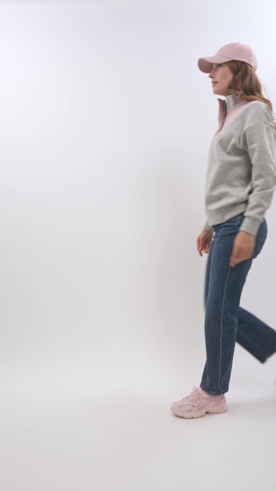 Harcour Ambre Sweat GreyMel/Light pink