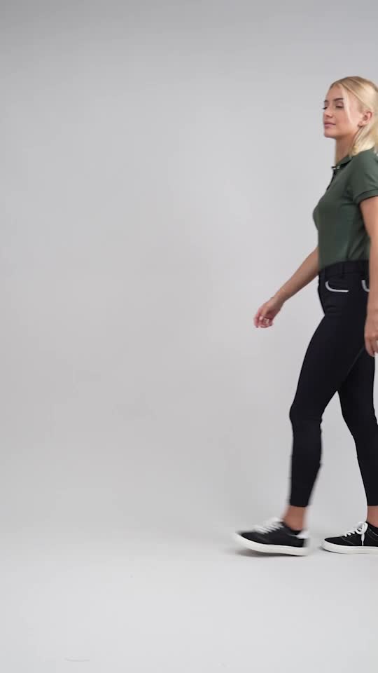 Harcour Jaltika Pantalon équitation fix system grip Noir (Black)